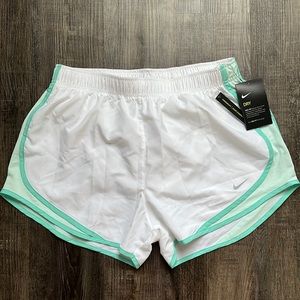 Nike Dry Fit Tempo Running Shorts NWT - White & Teal